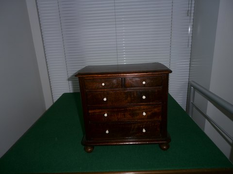 Mini mahogany dresser, Denmark approximately 1860.