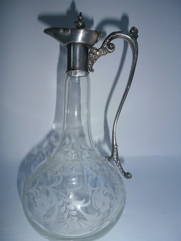 Glas karaffel m. tin besætning, Frankrig ca. 1920.