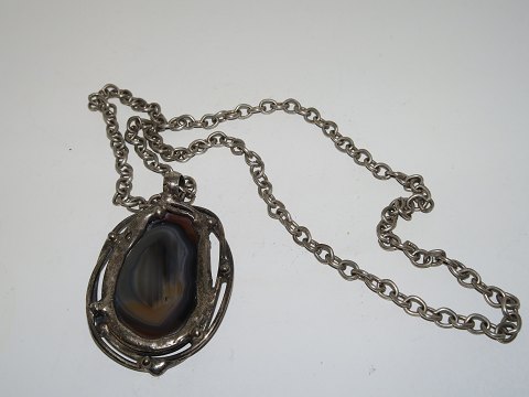 Anette Bord
Large pendant with stone in long chain from 1970-1980