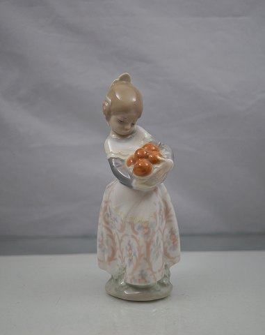 Lladro, pige m. appelsiner