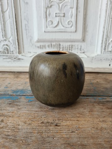 Valdemar Petersen for B&G stone ware steel vase no. 2725