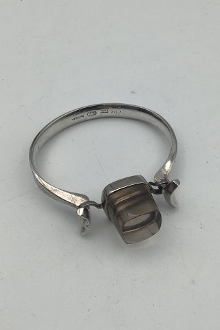 Georg Jensen Sterling Sølv Armring No 207 med Rutil Quartz Torun