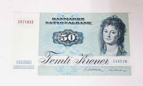 Dänemark. Banknote 50 DKK 1985 C4. Unzirkuliert.