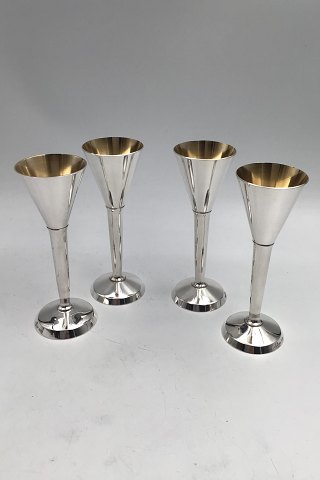 Franz Hingelberg Sterling Silver Shots Glas Set (4)