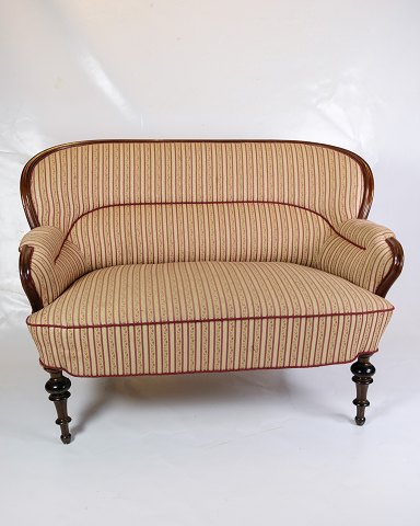 Antique 2-person sofa - Mahogany - Upholstered in patterned fabric - Year 1890
Great condition
