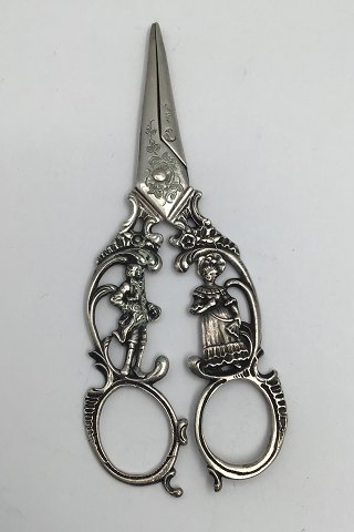 German? Silver Scissors (Rococo motif)