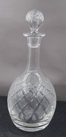 Christiansborg Danish crystal glass service. Carafes with original stopper 26cm