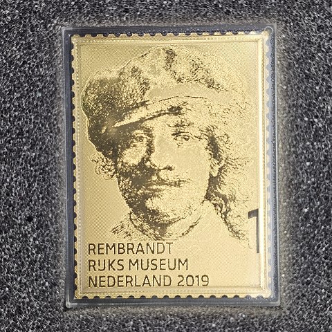 Frimærke99,9 % Guld4 cm