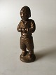 Greenland Boy in Bronce by Brdr. Grage Foundry. Signed TR 1939