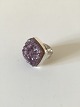Bent Knudsen Sterling Sølv Ring med ametyst No 173