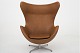 Arne Jacobsen / Fritz Hansen
AJ 3316 - Reupholstered "The Egg" in KLASSIK Cognac leather with old foot. 
Shown with leather grease.
Availability: 6-8 weeks
Condition: Newly restored

