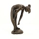 Johannes Hedegaard, 1915-99, stor bronzefigur, ballerina. H: 52cm