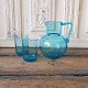 Sea blue water jug with 2 water glasses