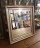 Beautiful 1800s silver frame with mirror glass 32 x 37 cm.