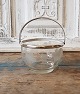 19th century sugar bowl mounted with silver plated handle, decorated with wine 
leaves
