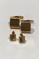 Hans Hansen 14 K Gold Cufflinks and Collar studs