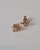 Earrings in 14 kr gold with zirkon