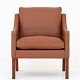 Børge Mogensen / Fredericia Furniture
BM 2207 - Reupholstered easy chair in Savanne Cognac leather. KLASSIK offers 
upholstery of the easy chair in fabric or leather of your choice.
Availability: 6-8 weeks
Renovated
