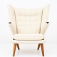 Hans J. Wegner / AP Stolen
AP 19 - Reupholstered Papa Bear Chair in light textile (Vidar 511) with paws of 
teak and legs of oak. Designed 1951.
Availability: 6-8 weeks
Renovated
