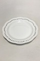 Royal Copenhagen Flora Danica Perlestel Hvid tallerken med gennembrudt kant 3553