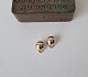 Round ear clip in 8 kt gold
