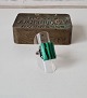 Vintage ring in silver and malachite
