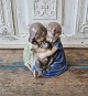 Royal Copenhagen figure - girl & boy with dachshund puppy No. 707