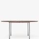 Hans J. Wegner / Johannes Hansen
JH 756 - Rare dining table with top, two additional plates and shoes in teak 
with steel legs.
1 pc. in stock
Good condition
