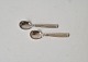 Lotus salt spoon in silver