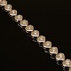 14kt whitegold tennis bracelet with 34 diamonds of ca. 0,03ct each. L: 19cm