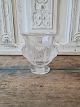 Pure Lalique crystal vase decorated with swallows in relief