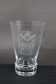 Danish freemason glasses, beer glasses for St. Johs. Lodge in Nyborg, engraved 
with freemason symbols, on an edge-cutted foot