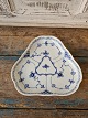 Royal Copenhagen Blue fluted half lace triangular dish no. 515