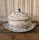 Royal Copenhagen Blue fluted large oval terrine no. 216 on saucer no. 219