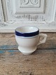 French café brûlot cup in strong iron porcelain decorated with blue stripes