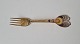 A.Michelsen Christmas fork in gilded sterling silver with enamel 1972