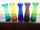 5 hyacintglas fra Holmegård. Sælges individuelt. Det grønne og auberginefarvede 
er solgt.