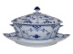 Blue Fluted Full LaceLidded gravy boat