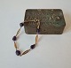 Vintage bracelet in 8 kt gold with amethyst by Hermann Siersbøl