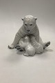 Royal Copenhagen Motherly Love Figurine - Polar Bear with Cubs No. 087