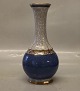 43-715 DJ Vase 15,5 cm grey and gold with blue Dahl Jensen  Crackleware  
Craquelé, (Crackelure)