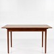 Ib Kofod-Larsen / Christensen & Larsen
Dining table in teak with two extension leaves. Extension leaves adds another 
90 cm extra in total.
1 pc. in stock
Used condition
