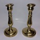 Pair of baluster-shaped candlesticks In brass c. 1840
