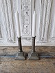 Pair of 19th century tin candlesticks