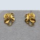 Georg Jensen; Earrings of 18k gold no. 305