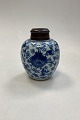 Orientalsk Kinesisk Vase / Ingefærkrukke med motiv i blå og hvid - Jiaqing perioden 1795-1820?