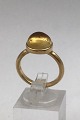 Georg Jensen 18 ct Gold Ring David Chu Moonrise Citrine