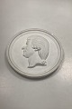 Royal Copenhagen Bisquit Platte med motiv af Mand