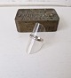 Alliance ring in 14 kt white gold with 5 diamonds of 0.05 ct each