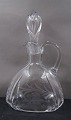 Vinkaraffel i klart glas med slibninger og original prop 24cm